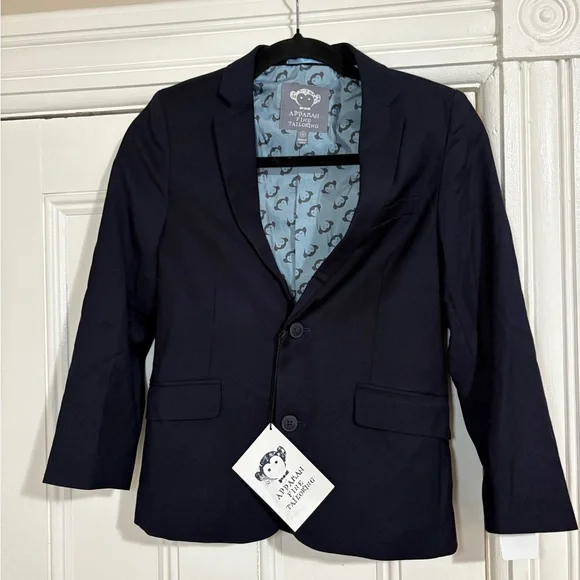 NWT Appaman Boys Navy Blue Blazer Suit Jacket Wedding Special Occasion Formal‎